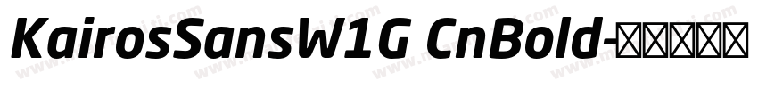 KairosSansW1G CnBold字体转换